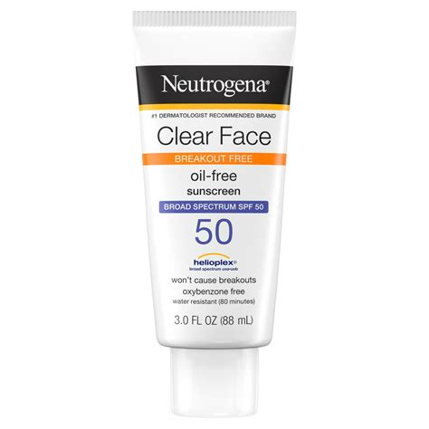 oil free spf 50 sunscreen.